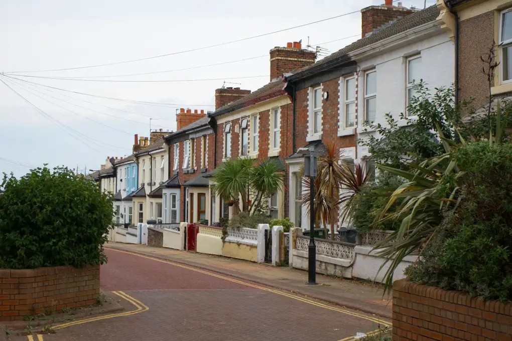 Residential street of terraced houses – broken key removal Boston coverage across the city by Locksmith Boston