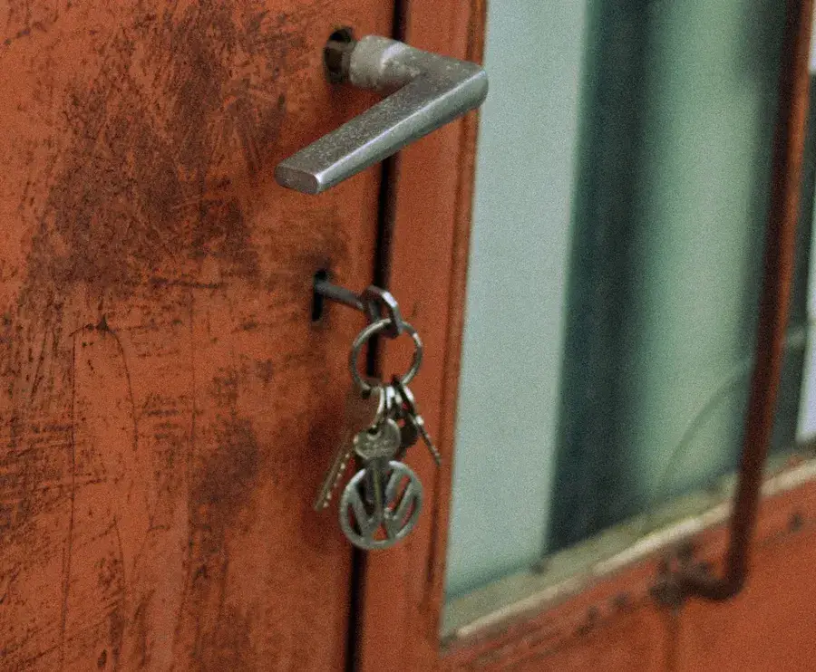 Keys hanging from an old door lock – checking BS 3621 and TS 007 locks in Boston, Locksmith Boston guide to five-lever lock markings